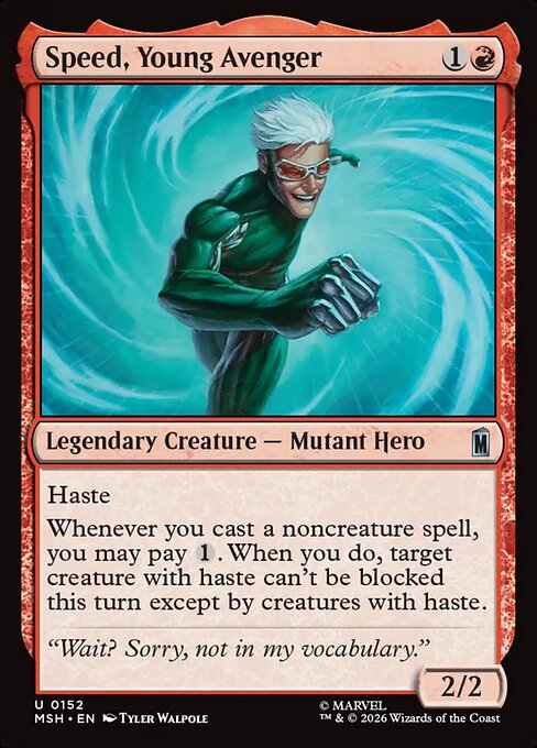 Speed, Young Avenger - catalogue image