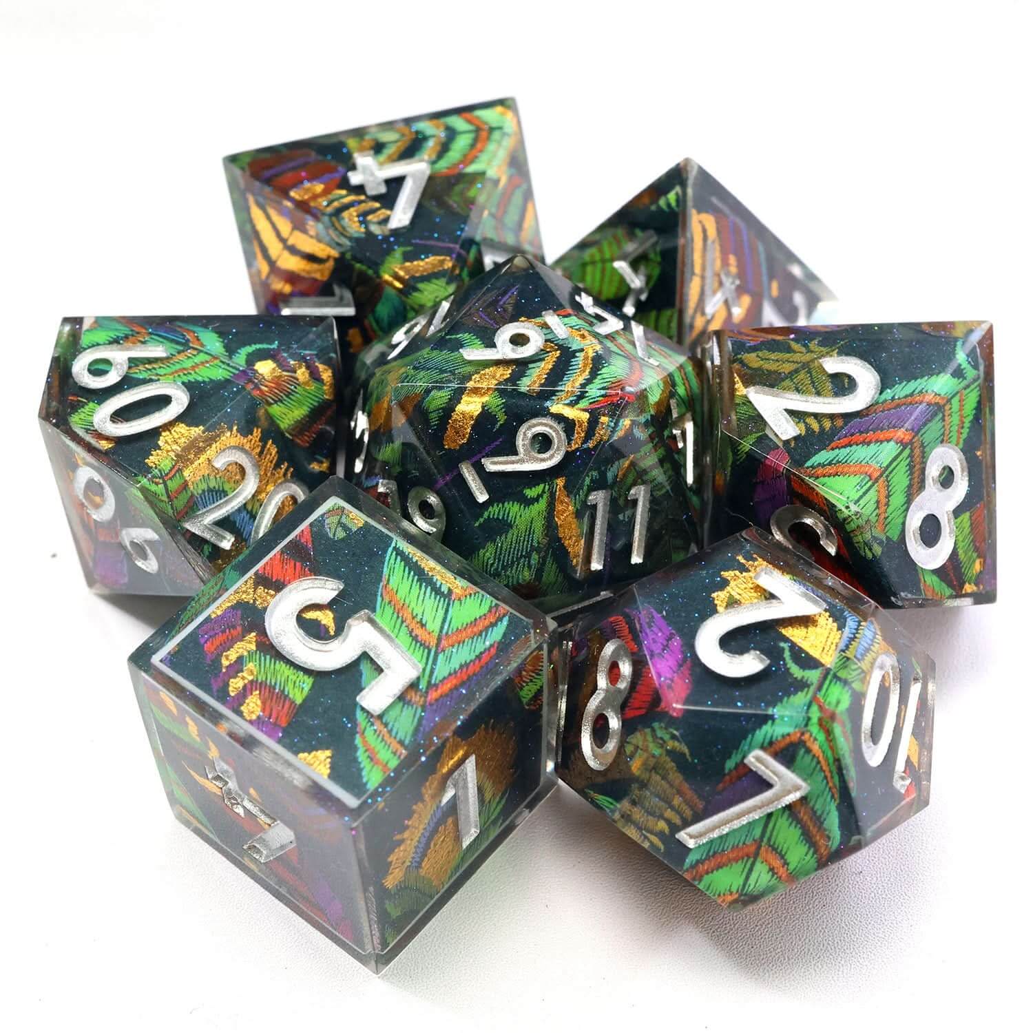 Feyplume | Art Core Dice | 7 Piece Set - The Ork Forge
