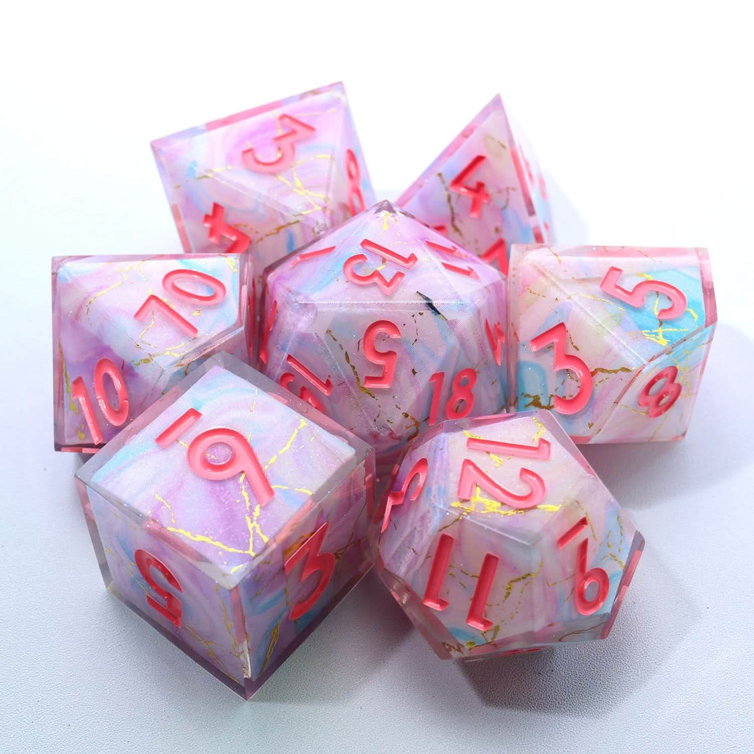 Lunaris Drift | Art Core Dice | 7 Piece Set - The Ork Forge
