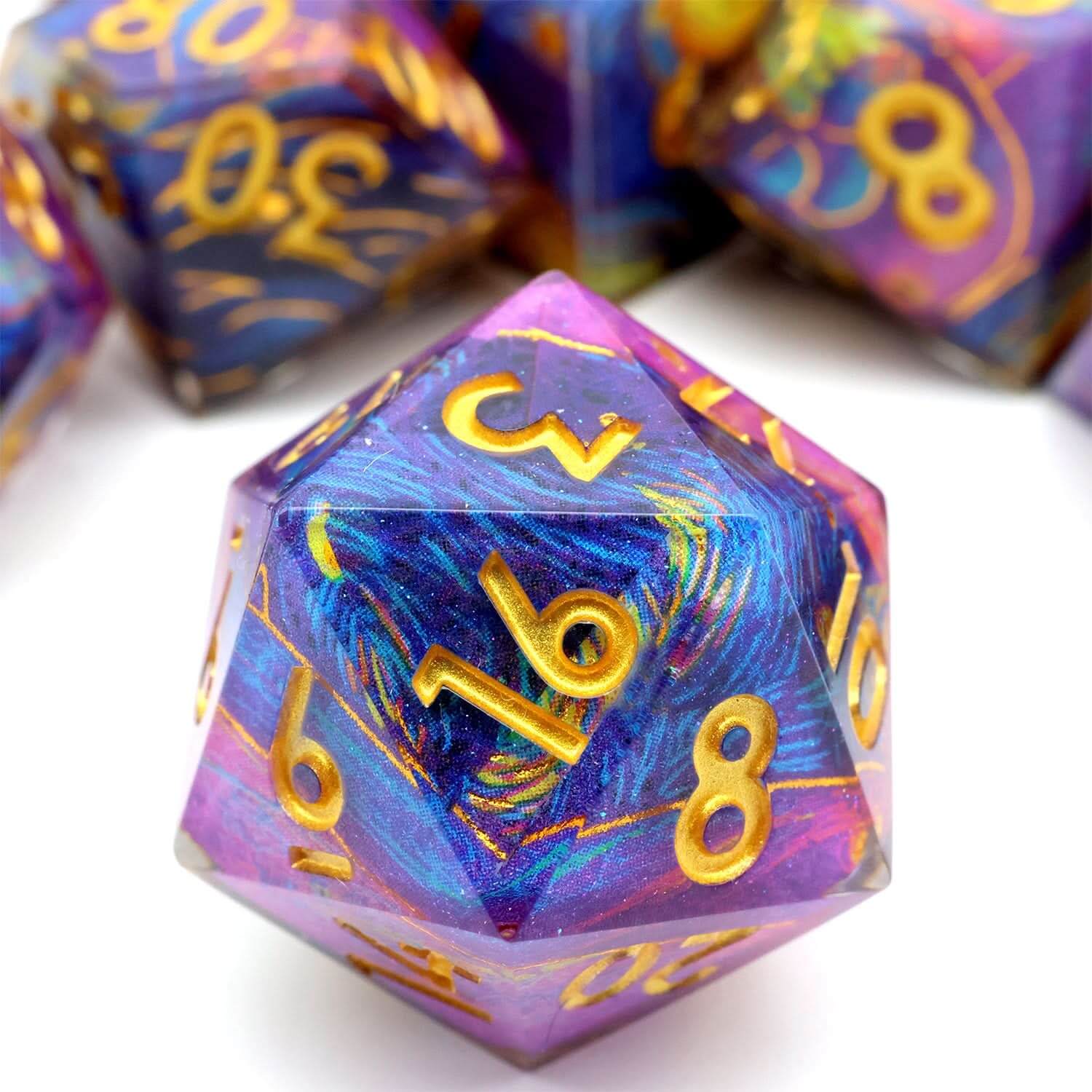 Gilded Cosmos | Art Core Dice | 7 Piece Set - The Ork Forge