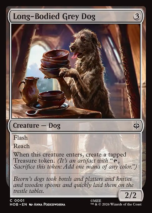 Long-Bodied Grey Dog - catalogue image