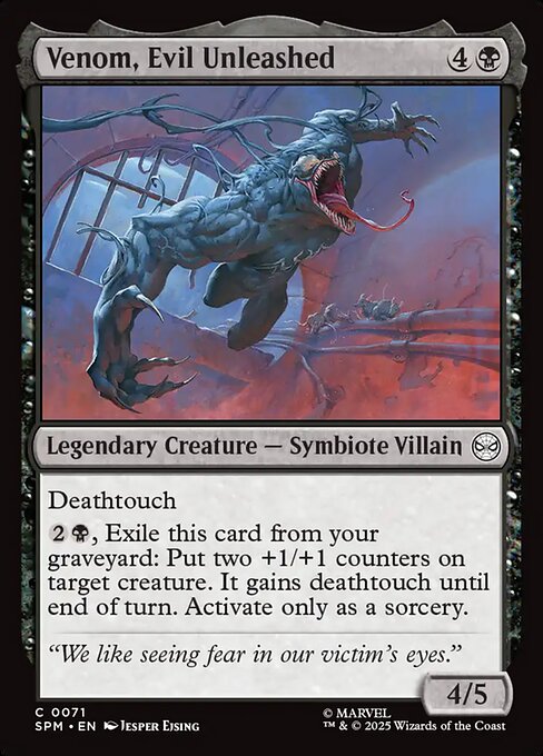 Venom, Evil Unleashed - catalogue image