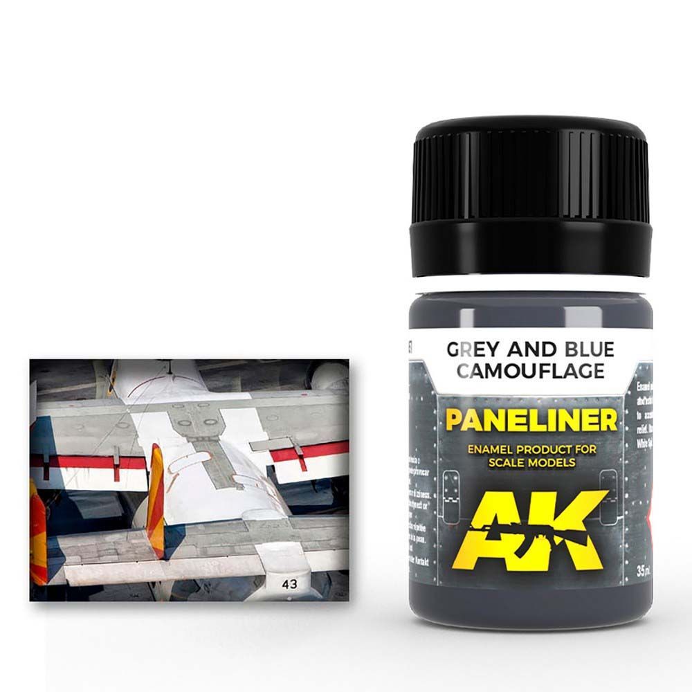 Weathering: Paneliner For Grey And Blue Camouflage 35ml