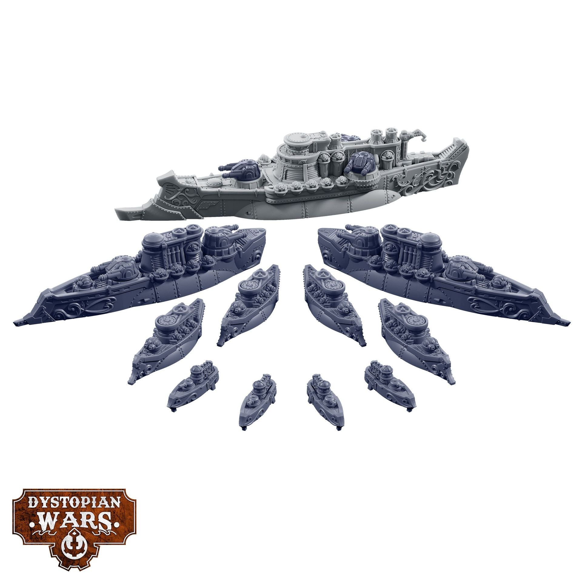 Dystopian Wars: Mars Battlefleet Set